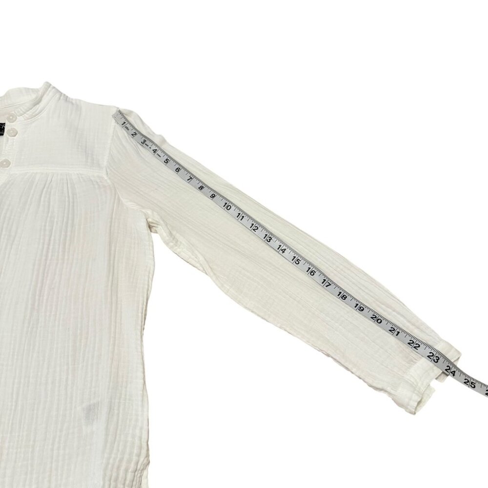 J. Crew Women's White Fresco Soft Gauze Long Sleeve Size S - Picture 11 of 11